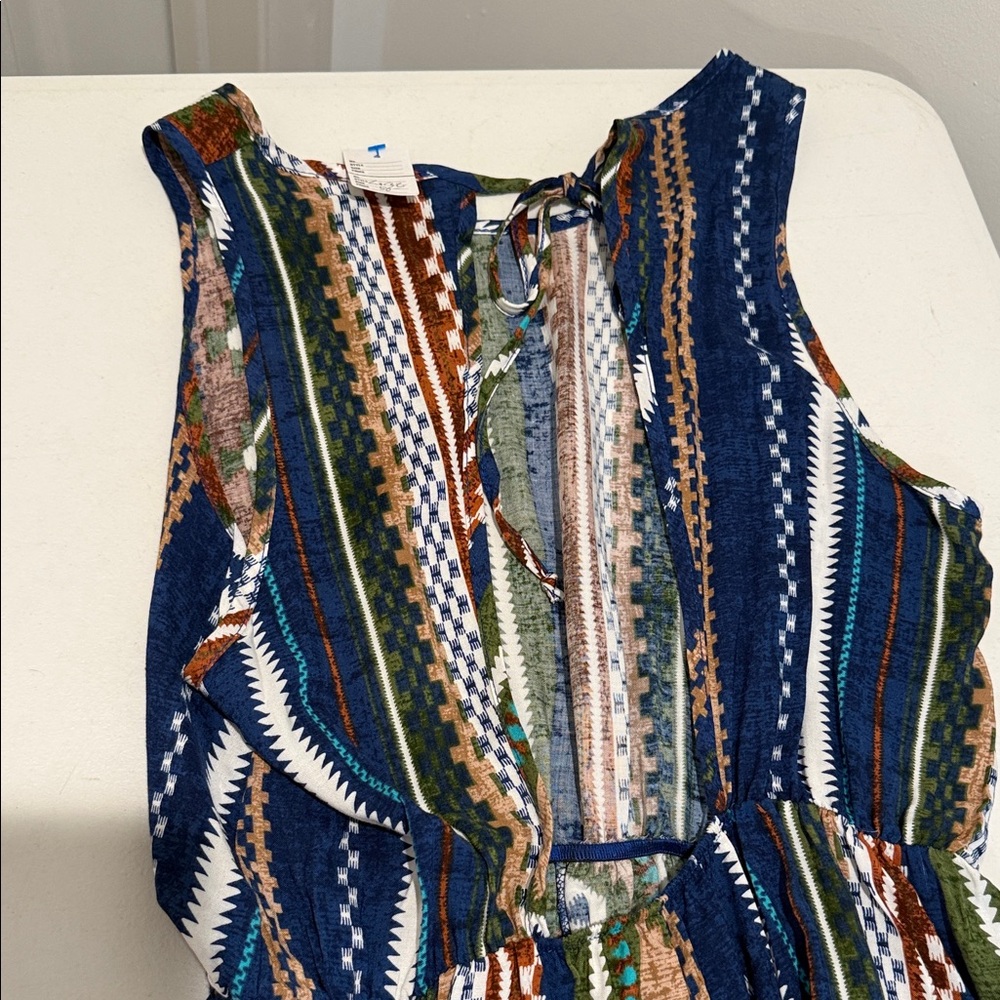 New Aztec Geometric Multicolor Pattern Open Back … - image 13